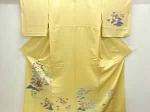 茶屋辻模様刺繍一つ紋単衣訪問着